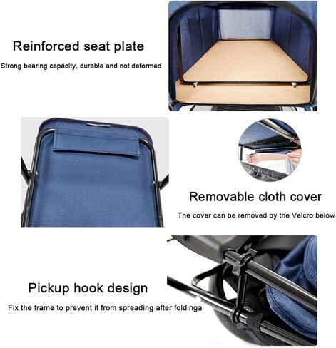 عربات الحيوانات الأليفة، عربة الحيوانات الأليفة الصغيرة للكلاب والقطط، حزام قابل للفصل، عربة أطفال بأربع عجلات، عربة حيوانات أليفة خارجية، عربة حيوانات أليفة متوسطة (وردي، صغير) in Kuwait