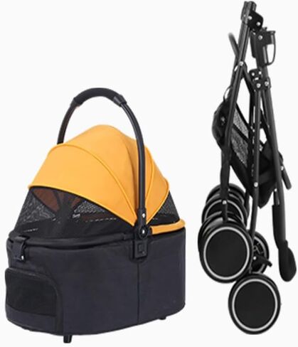 Pet Strollers Lightweight Folding Pet Stroller Cat and Dog Four-Wheel Stroller Pet Outdoor Stroller Separate Stroller Pet Stroller Medium in Saudi Arabia