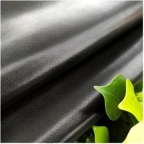 Premium Leather Material, Full Grain, Black, 1.0-1.2mm Thickness, Smooth Surface，Suitable for Making Wallets, Shoes, Sofas (Black pingwen 16 x 32) in Saudi Arabia