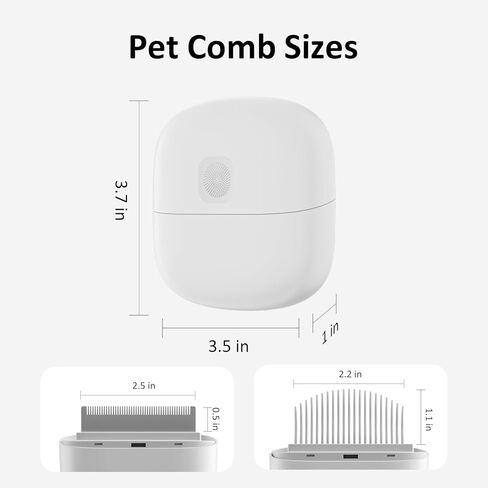 مشط 2 في 1 للقطط - فرشاة ناعمة للحيوانات الأليفة للتزيين، مشط معدني للبراغيث لإزالة الشعر وفك تشابك الشعر، أداة محمولة مريحة للحيوانات الأليفة ذات الشعر الطويل والقصير في الأماكن المغلقة in Kuwait