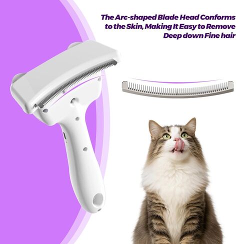 3 in-1 Cat & Dog Steam Comb for Long Short Hair for Any Size Cat & Dog Hair Removal & Shedding, Two Spray Mode with USB, Brush Haired Release Button - Include “2" Waterless Shampoo(White) in Saudi Arabia