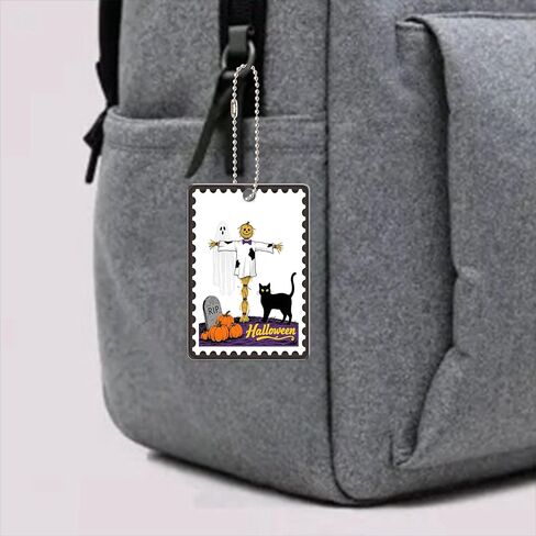 Halloween Fashion Forever Stamps Key Ring - ديكور الهالوين مع الطوابع - سلسلة مفاتيح مزخرفة فريدة من نوعها، Spot M in Kuwait