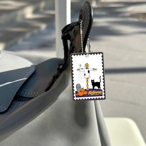 Halloween Fashion Forever Stamps Key Ring - ديكور الهالوين مع الطوابع - سلسلة مفاتيح مزخرفة فريدة من نوعها، Spot M in Kuwait