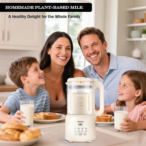 8-in-1 Nut Milk Maker, 40oz Automatic Soy, Almond & Oat Milk Machine for Homemade Plant-Based Drinks, with delay start, keep warm, boil water & self-cleaning functions in Saudi Arabia