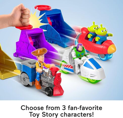 Fisher-Price Imaginext Launcher Set with 3-inch Buzz Lightyear Action Figure & Toy Vehicle, Inspired by Disney Pixar Toy Story (Characters May Vary) in Kuwait
