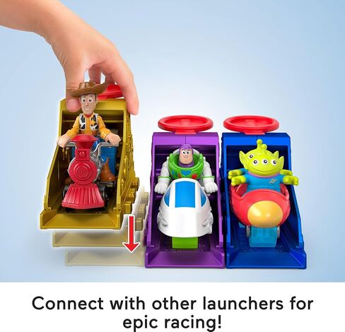 Fisher-Price Imaginext Launcher Set with 3-inch Buzz Lightyear Action Figure & Toy Vehicle, Inspired by Disney Pixar Toy Story (Characters May Vary) in Kuwait