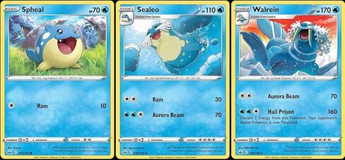 Walrein 039/198 Chilling Reign - نادر - مجموعة بطاقات البوكيمون - Spheal Sealeo in Kuwait