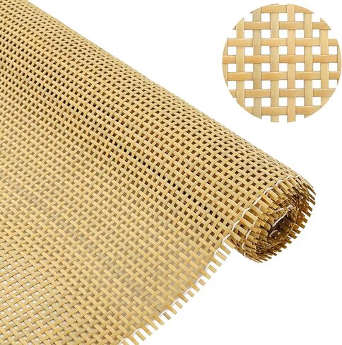 Square Natural Cane Webbing Roll, 16 Inch x 20 Inch, Handwoven Mesh-Open Rattan Weave, for DIY Home Decor Projects incl. Furnitures Chairs Cabinets Beds in Kuwait