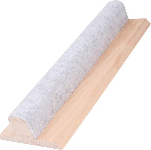 Pressing Bar with, 5.91x15.75x2.76in Wool Pressing Bar with Felt Professiona Wood Sewing Tool Flattening Fabrics Point Pressing Seams Flat Pressing Bar for Daily in Saudi Arabia