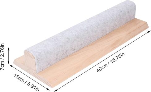 Pressing Bar with, 5.91x15.75x2.76in Wool Pressing Bar with Felt Professiona Wood Sewing Tool Flattening Fabrics Point Pressing Seams Flat Pressing Bar for Daily in Saudi Arabia