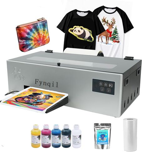 طابعة A4 DTF مقاس A4 L805 آلة طباعة نقل لطباعة الملابس على القمصان مع أنظمة الحبر الأبيض والتنظيف التلقائي يشمل البرامج ومسحوق الذوبان الساخن للأفلام (التوصيل الأسرع) in Kuwait