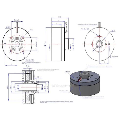 محرك تيار مستمر بدون فرشاة بعمود مجوف 2804 BLDC مع مجموعة تشفير AS5600 تدعم FOC، للجيمبال والطائرات بدون طيار والروبوتات والأدوات اليدوية in Kuwait