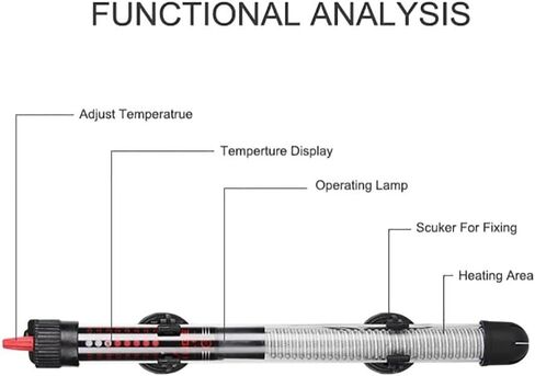 110V Adjustable Temperature Thermostat Heater Rod 100W Submersible Heater Aquarium Fish Tank Water Heat Rod(US 100W) in Saudi Arabia