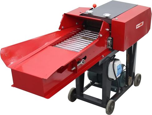 6-Blade Hay Cutter and Kneading Machine Grass Silage Machine Dry-Wet Straw Cutting Machine Crop Cutters with Chain Plate Type Conveyor 220V 3KW in Saudi Arabia