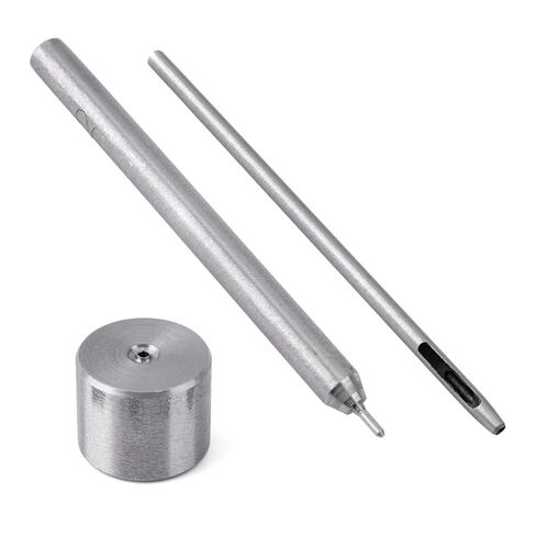 2mm/0.08in Eyelet Punch Tool Kit with Base & Ram, Stainless Steel Eyelet Hole Punch Die & Fastener Installation Tool Grommet Setter for Leather Clothing Handbag Fabric Curtain DIY Projects in Saudi Arabia