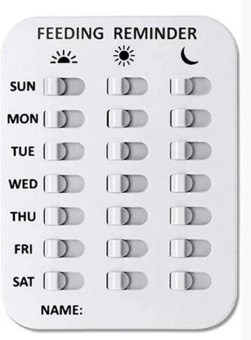 تذكير بتغذية الحيوانات الأليفة للكلاب والقطط، جهاز تتبع إشارة تغذية الكلاب 3 مرات في اليوم، لافتة منزلقة تساعدك على تتبع تغذية الحيوانات الأليفة والأدوية، سهلة الاستخدام على الثلاجة أو الحائط (اللون: أبيض) in Kuwait