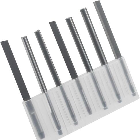 Luo ke 7 Pcs Tungsten Steel Carving Graver Knife, Jewelry Engraver Tools Engraving Cutting Bits for Pneumatic Impact Engraving Machine Jewelry Tool in Saudi Arabia
