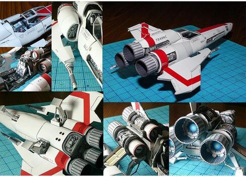 2X Galactica MK2 سفينة ثلاثية الأبعاد نموذج عدة سفينة الفضاء DIY in Kuwait