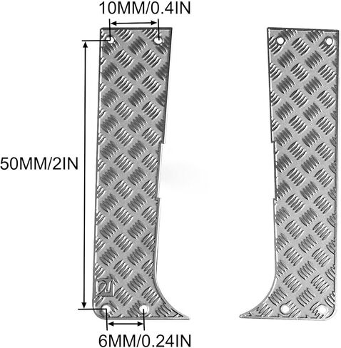Double-Sided Tape Metal Side Pedal Decorative Plate for FMS FCX24 Power Wagon 1/24 RC Car Accessory Part in Saudi Arabia