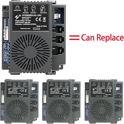 HY2005RX-HL-24V/HY2005RX-24V/40A 24 فولت مجموعة تحويل صندوق لوحة التحكم للركوب على لعبة عجلات طاقة السيارة عن بعد ترقية 12 فولت إلى 24 فولت قطع بديلة، 2.4 جيجا بلوتوث، جهاز استقبال، طاقة عالية، 18 فولت in Kuwait