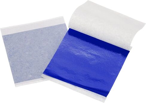 uxcell 200pcs Leaf Sheets, 3.5" x 3.5" Foil Sheets Paper Sheets for DIY Crafts Painting Nails Resin Furniture Decoration(Cyan) in Saudi Arabia