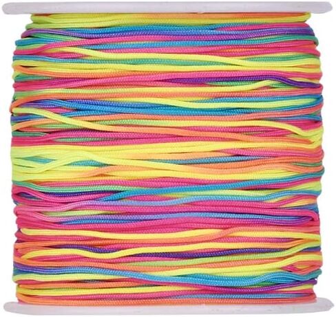 100M 0.8mm Nylon Beading Cord Camel Chinese Knotting Rattail Macrame Thread String for Jewelry Making Kumihimo Wrapping Supplies DIY Crafts in Saudi Arabia