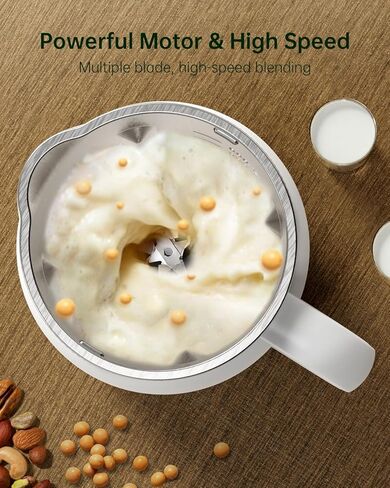 KDV 8-in-1 Nut Milk Maker, 32oz Automatic Plant Milk Machine with Delay Start, Soy Almond Oat Milk Stainless Steel Blender in Kuwait