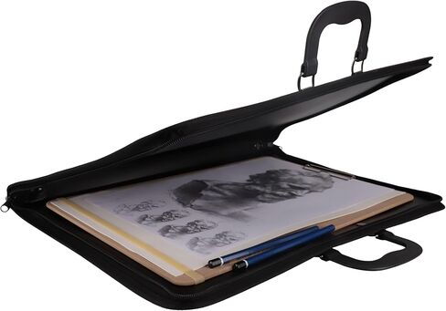 Artist's Loft Art Portfolio – Hard-Shell Zippered Portfolio with Carry Handles, Black, 17" x 22", 1 Pack in Saudi Arabia