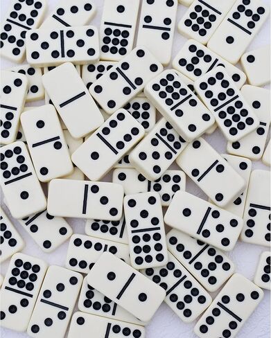 Dominos Game Double 9 - Dominos Set for Adults and Kids Ages 8 and up - Double Nine Dominoes Set, Classic Board Games - Domino Set for Family Game Nights - Double Nine Dominos Set 55 Tiles with Case in Kuwait