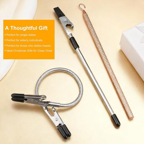 Coopache 3PCS Bracelet Helper Tool with Hook and 2PCS Extender Chain Clasp Set, Portable Bracelets Fastener Helpers Easy to Put on Yourself for Jewelry, Necklace, Zippers, Crafts Adjustment in Saudi Arabia