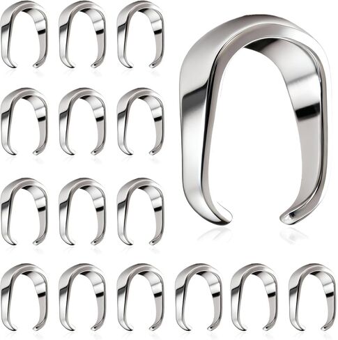100 PCs Stainless Steel Pinch Clip Bail Clasps, Pendant Holders for Jewelry Making, 0.24 Inch, Sturdy Necklace Charm Findings in Saudi Arabia