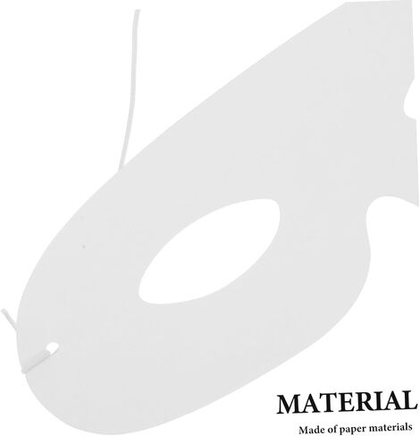 20pcs Blank White Paper Eye Masks for Crafting Comfortable Wear for Masquerade Halloween and Cosplay Parties for Personalization and Creative Expression in Saudi Arabia