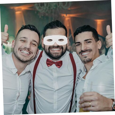 20pcs Blank White Paper Eye Masks for Crafting Comfortable Wear for Masquerade Halloween and Cosplay Parties for Personalization and Creative Expression in Saudi Arabia