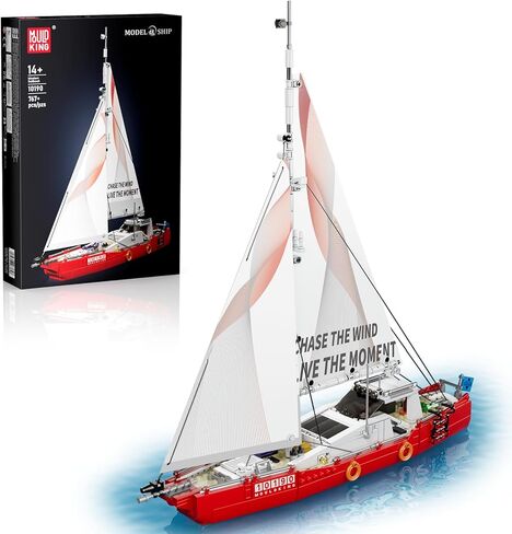 Mould King Modern Sailboat Building Kits, Ocean Explorer Boat Model, House Decor Gift for 14+ Years Old and Adult in Saudi Arabia