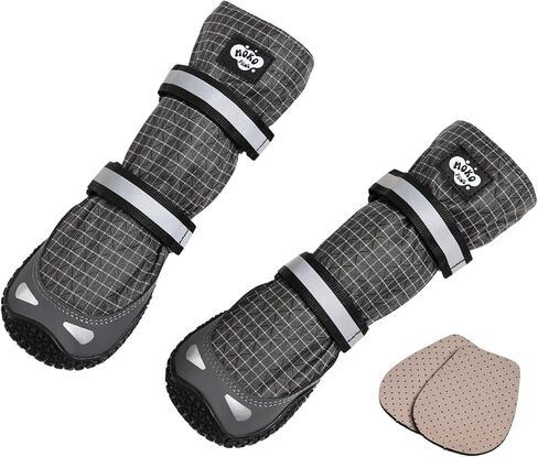Dog Shoes, Tall Outdoor Dog Boots with Anti-Slip Natural Rubber Soles, Water-Repellent Paw Protection, Snow & Winter Boots, All-Weather Protect (Size 6 (2 Boots)) in Saudi Arabia