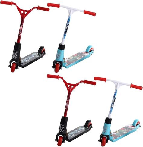 4Pcs Finger Scooter Mini Two Wheel,Mini Scooters Finger Board Accessories,Tiny Trick Scooter for Party Favors,Finger Training,Juggling Sets,Birthday Gifts,Magic Kits and Accessories in Saudi Arabia