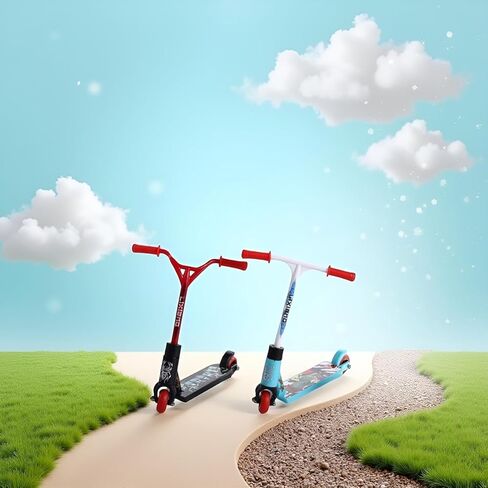 4Pcs Finger Scooter Mini Two Wheel,Mini Scooters Finger Board Accessories,Tiny Trick Scooter for Party Favors,Finger Training,Juggling Sets,Birthday Gifts,Magic Kits and Accessories in Saudi Arabia