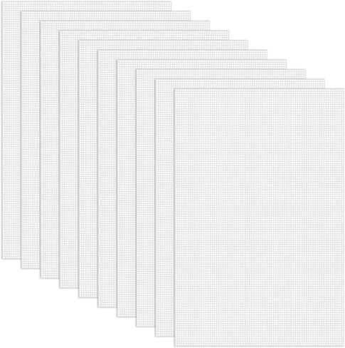 10 Pcs Mesh Plastic Canvas Sheets, 13x20 Inch Clear Plastic Canvas for DIY Craft Projects, Embroidery Crafting, Crochet Projects, Bag Shaping, Knitting in Saudi Arabia