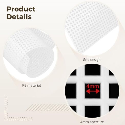 10 Pcs Mesh Plastic Canvas Sheets, 13x20 Inch Clear Plastic Canvas for DIY Craft Projects, Embroidery Crafting, Crochet Projects, Bag Shaping, Knitting in Saudi Arabia
