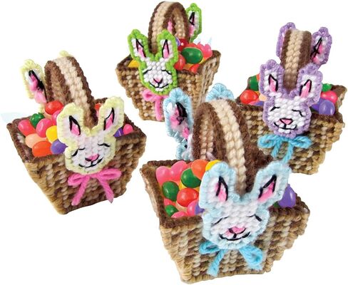 مجموعة قماش بلاستيكية من Design Works Crafts Bunny Baskets - مجموعة/4 in Kuwait