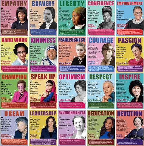 XNXQLFPY 20 PCS Womens History Month Decorations Posters Womens History Month Decorations for Bulletin Board,School,Home,Wall, Hallway,Inspirational History posters in Saudi Arabia