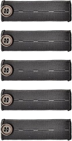 2 PCS Elastic Waist Extenders, Adjustable Button Expander for Men Women, Fits Jeans, Dress Pants and Casual Trousers in Kuwait