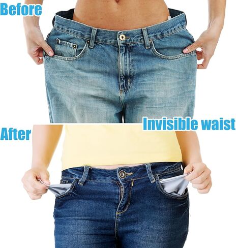 6 Pcs Elastic Waist Tighteners, Adjustable Jean Waist Tightener Inside Waistband Adjuster Elastic for Loose Pants Waist Band Tightener for Women Men Children Pants Waist Belt Adjustment in Saudi Arabia
