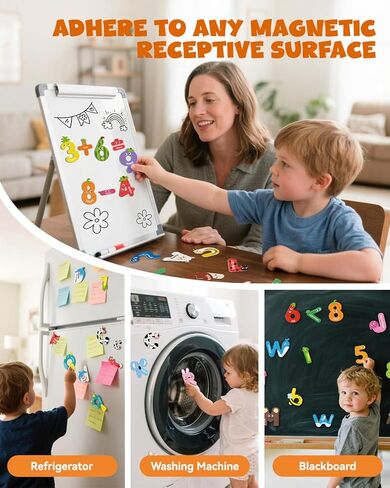 78 PCS Magnetic Letters, Large Cute Animal Alphabet Magnets for Fridge, Uppercase & Lowercase ABC Educational Toy, Choke-Proof Toddler Learning Toys for Kids Toddlers Preschool Learning Spelling in Saudi Arabia