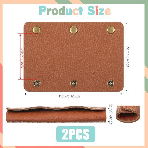 2 Pcs Leather Wrap Cover Handbag Handle Covers with Brass Clasp Soft Luggage Grip Protector Purse Wallet Strap Protector Pads for Suitcase Shopping Wallet Travel Bag Craft Making Supplies (Brown) in Saudi Arabia