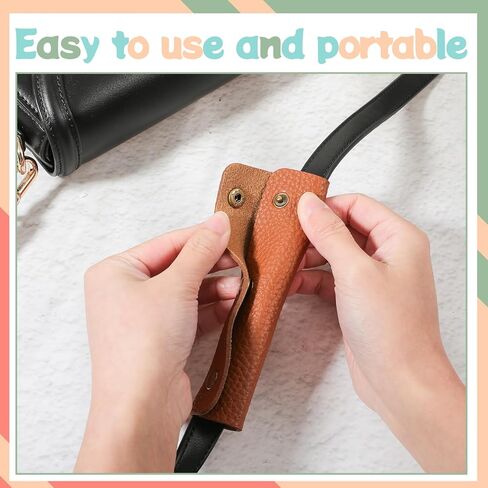 2 Pcs Leather Wrap Cover Handbag Handle Covers with Brass Clasp Soft Luggage Grip Protector Purse Wallet Strap Protector Pads for Suitcase Shopping Wallet Travel Bag Craft Making Supplies (Brown) in Saudi Arabia