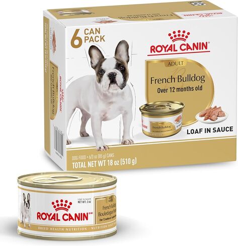 Royal Canin Breed Health Nutrition French Bulldog Wet Dog Food for Adult Dogs, Loaf Wet Food for French Bulldogs 12 Months+, Supports Digestive Health and Bone & Joint Health, Multipack 6 x 3 oz cans in Saudi Arabia