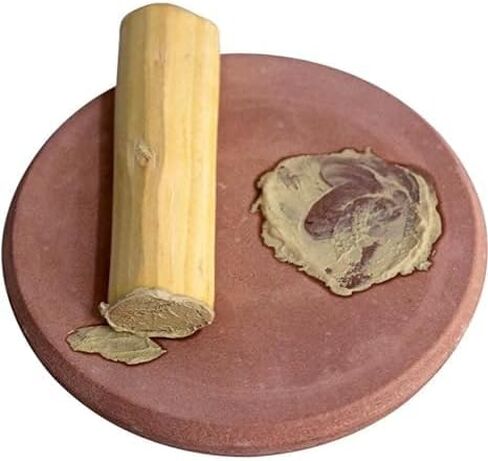 Sandalwood Rubbing Stone with Natural Sandalwood Stick, Chandan Pata Board Chakla 4inch. with Chandan Stick 1 in Saudi Arabia