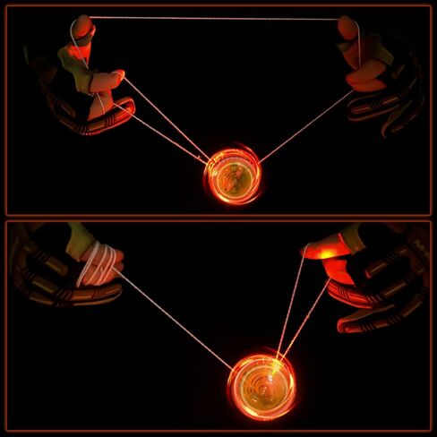 Lenwen 24 Pcs Pulse LED Light up YoYos Responsive YoYo for Kids Beginner with Ball Bearing Axle and LED Lights Trick for Party Games Activities Juggling Gifts, Red Blue Green Yellow in Saudi Arabia