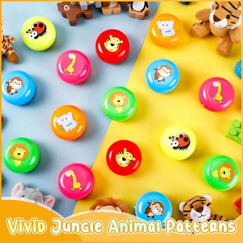 Soulchen 48 Pcs Yo Yo for Kids Bulk Jungle Animal Theme Party Favors Valentines Day Gifts for Kids 3-6 Safari Goodie Bags Stuffers Classroom Prizes Easter Basket Stuffers in Kuwait